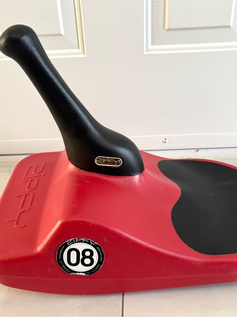 Mini Luge Snow Sled Zipfy 08 Red Freestyle Alpine Race Downhill Speedster